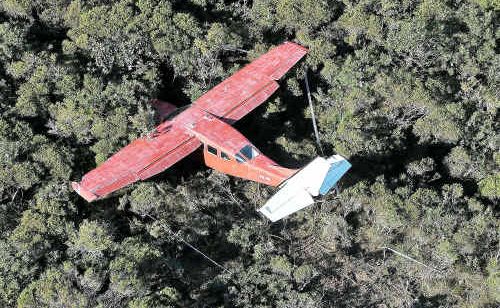 The site of a plane crash south of Coffs Harbour airport. The site of a plane crash south of Coffs Harbour airport.